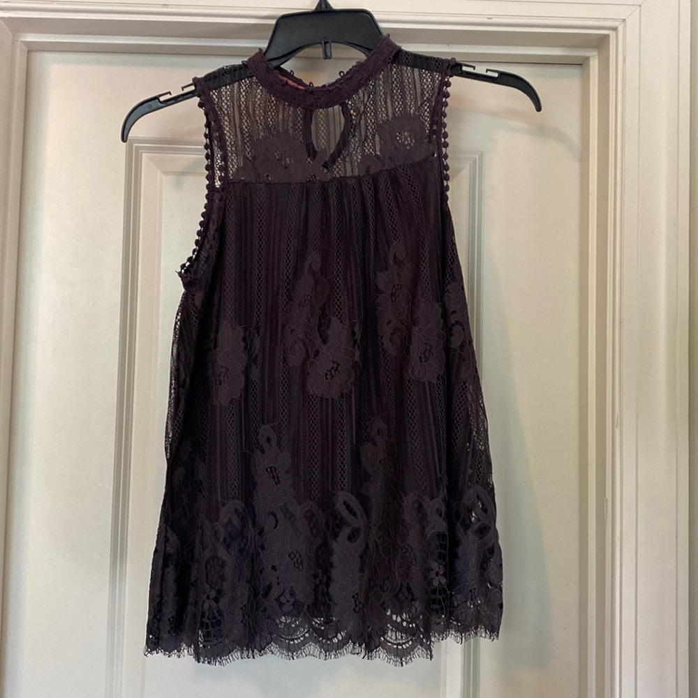 Altar’d State - dark grey lace tank, excellent condition!